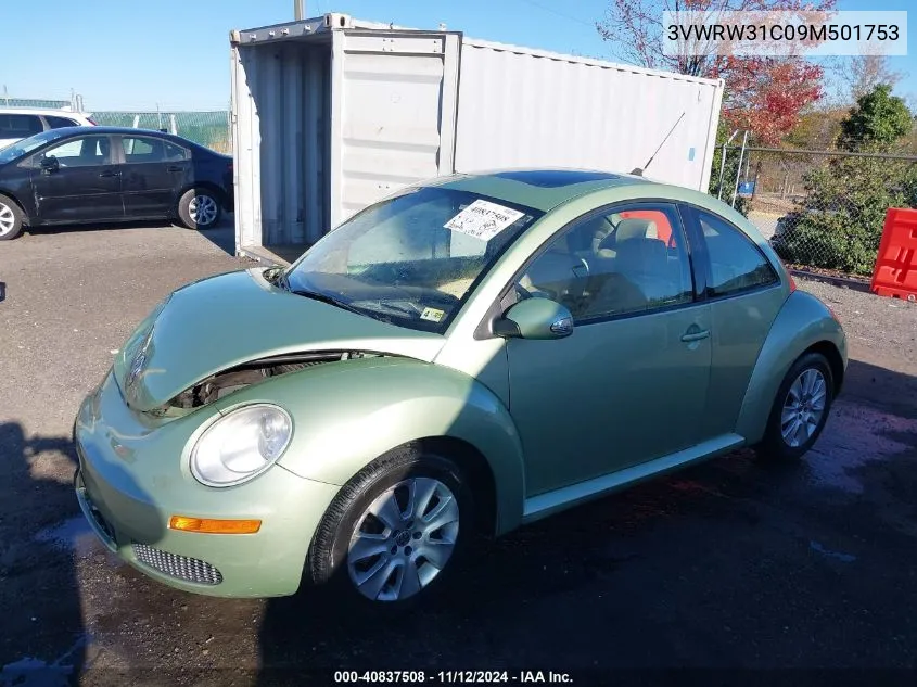 2009 Volkswagen New Beetle 2.5L VIN: 3VWRW31C09M501753 Lot: 40837508