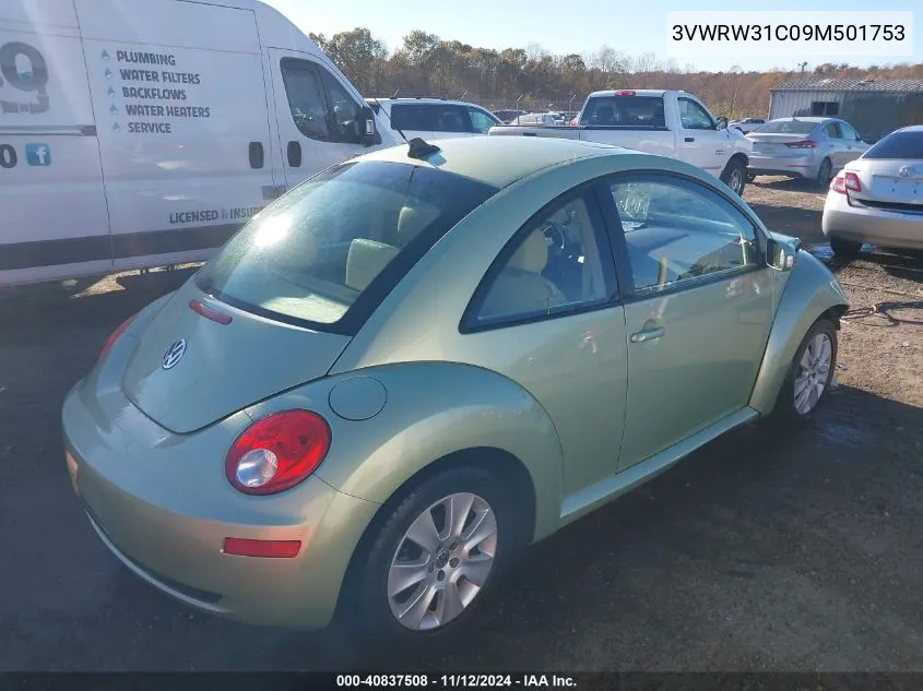 2009 Volkswagen New Beetle 2.5L VIN: 3VWRW31C09M501753 Lot: 40837508