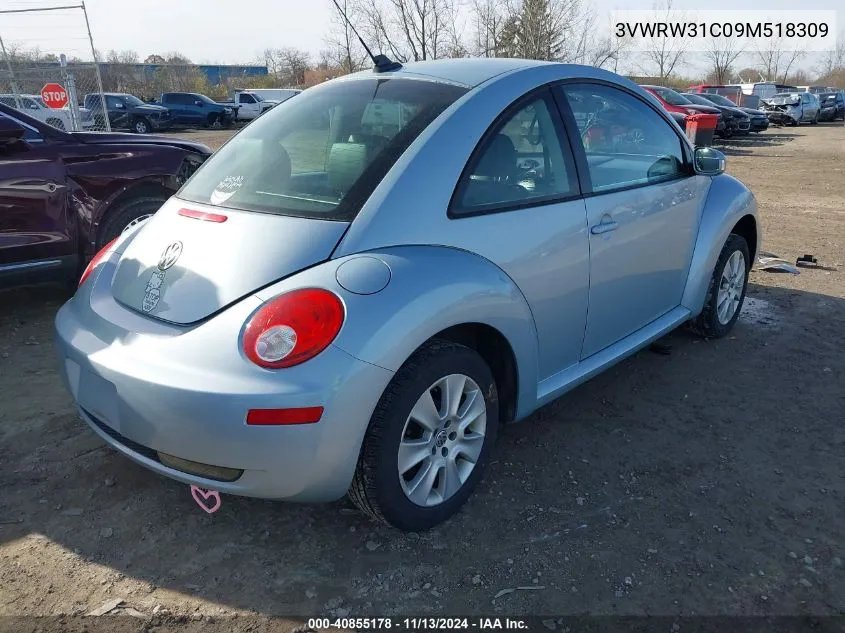 3VWRW31C09M518309 2009 Volkswagen New Beetle 2.5L