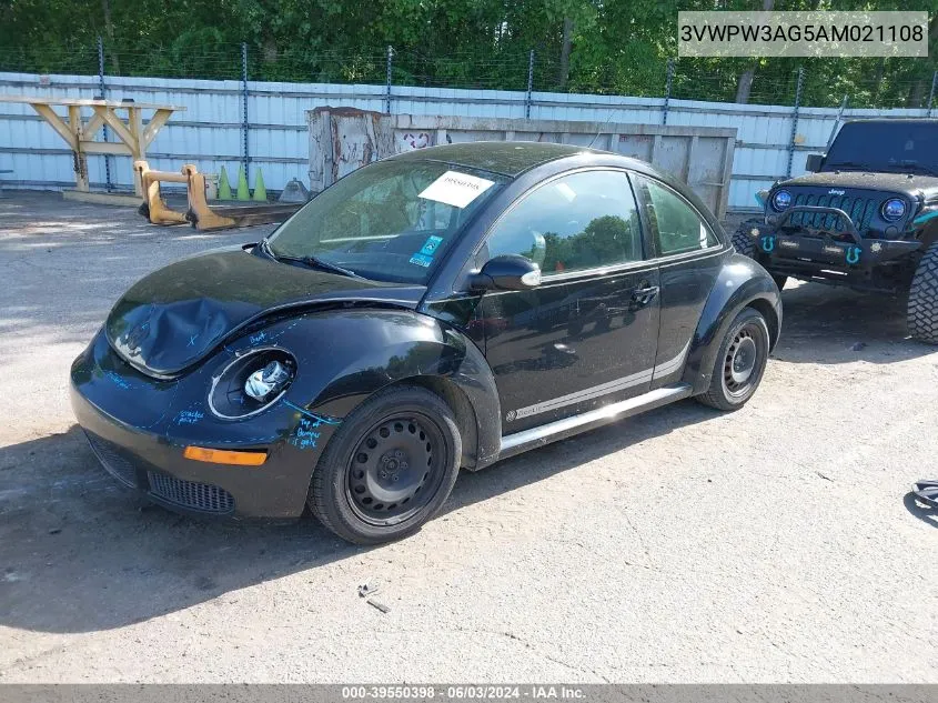 3VWPW3AG5AM021108 2010 Volkswagen New Beetle 2.5L Final Edition