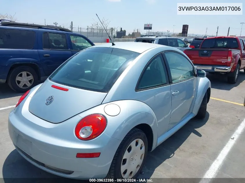 2010 Volkswagen New Beetle 2.5L VIN: 3VWPG3AG3AM017006 Lot: 39632395