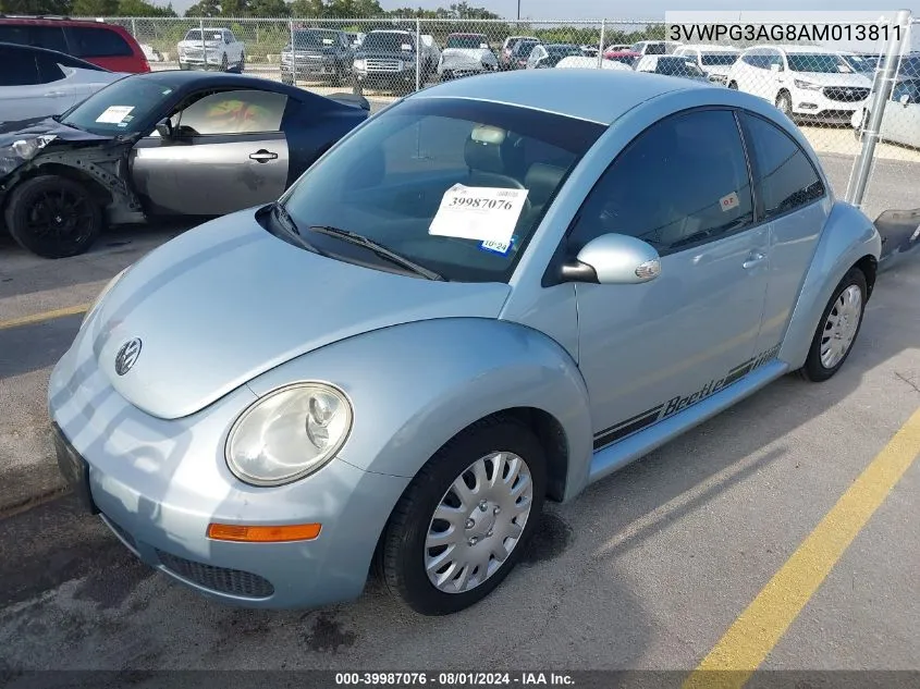 2010 Volkswagen New Beetle 2.5L VIN: 3VWPG3AG8AM013811 Lot: 39987076