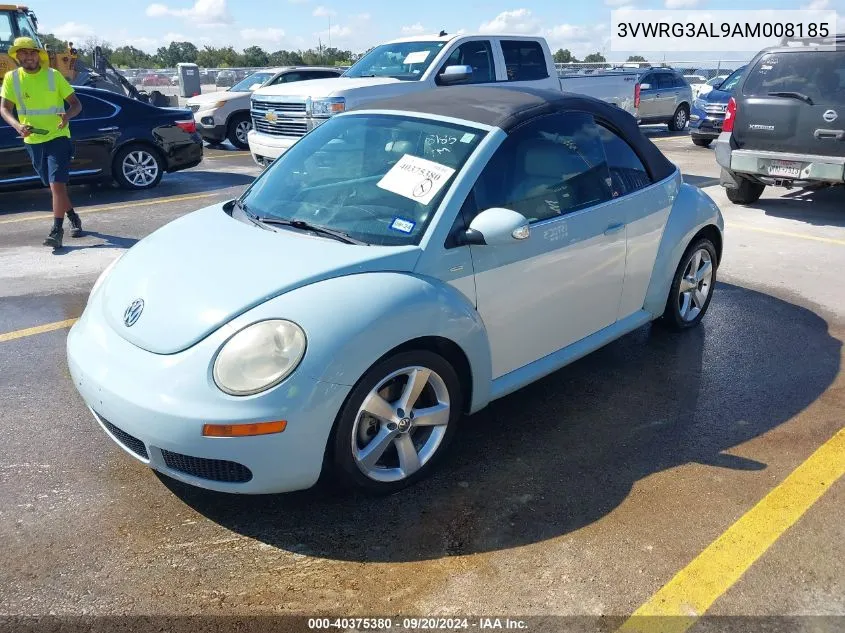 2010 Volkswagen New Beetle 2.5L Final Edition VIN: 3VWRG3AL9AM008185 Lot: 40375380