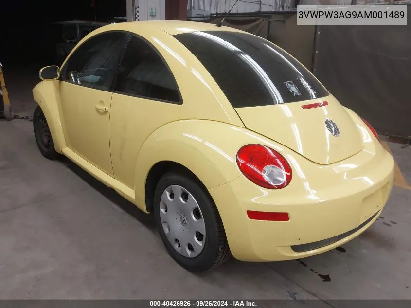 2010 Volkswagen New Beetle VIN: 3VWPW3AG9AM001489 Lot: 40426926