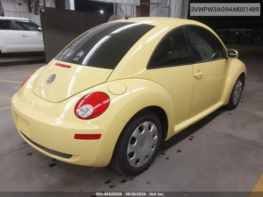 2010 Volkswagen New Beetle VIN: 3VWPW3AG9AM001489 Lot: 40426926