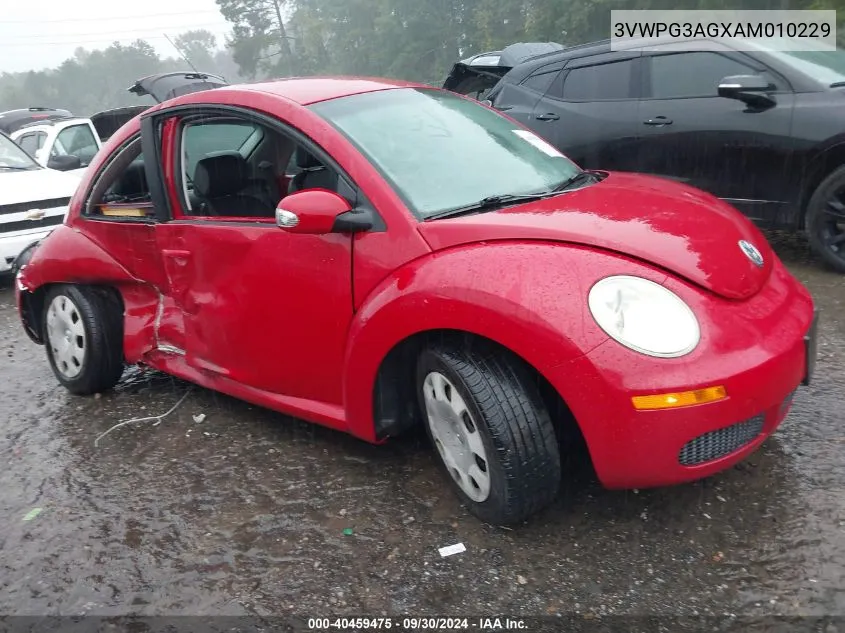 2010 Volkswagen New Beetle VIN: 3VWPG3AGXAM010229 Lot: 40459475