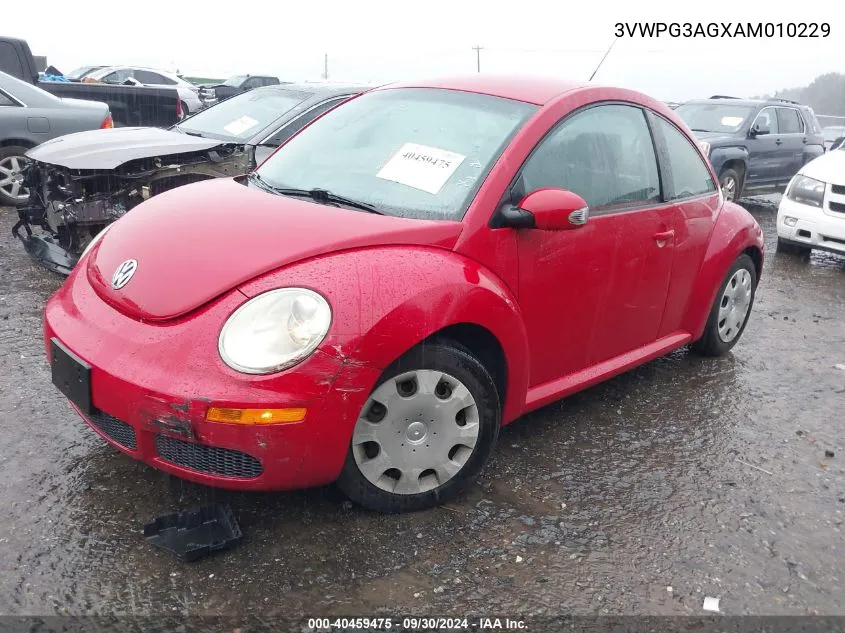 2010 Volkswagen New Beetle VIN: 3VWPG3AGXAM010229 Lot: 40459475