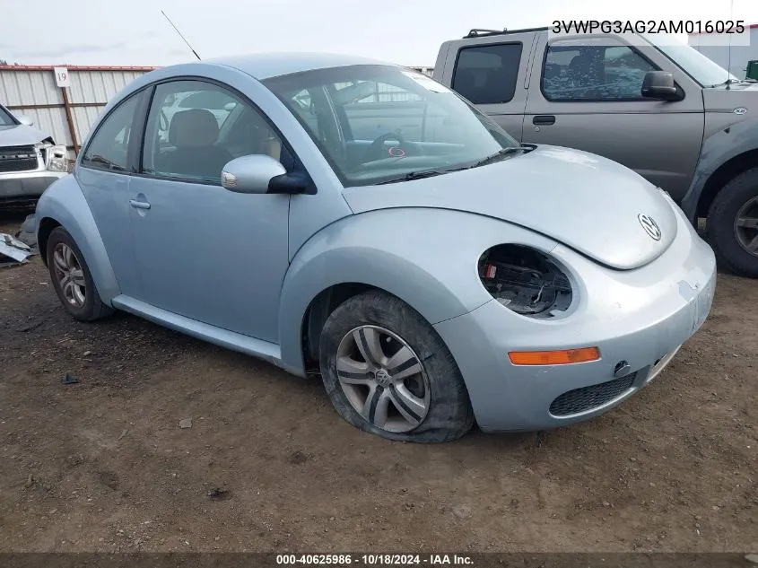 2010 Volkswagen New Beetle 2.5L VIN: 3VWPG3AG2AM016025 Lot: 40625986