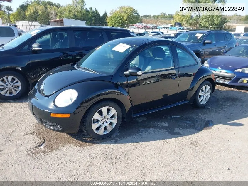 2010 Volkswagen New Beetle 2.5L VIN: 3VWRW3AG7AM022849 Lot: 40645017