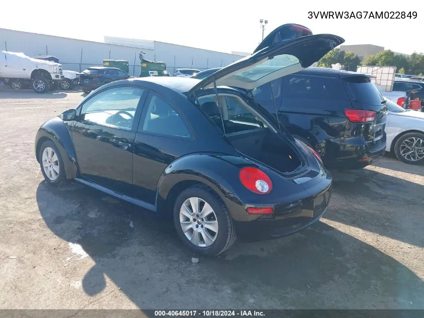 2010 Volkswagen New Beetle 2.5L VIN: 3VWRW3AG7AM022849 Lot: 40645017