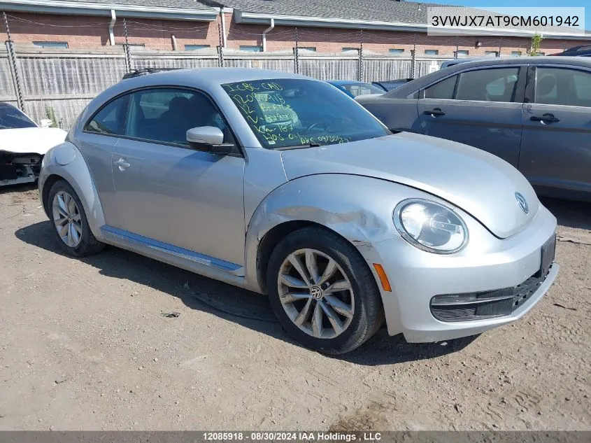 2012 Volkswagen Beetle VIN: 3VWJX7AT9CM601942 Lot: 12085918