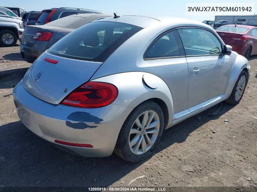 2012 Volkswagen Beetle VIN: 3VWJX7AT9CM601942 Lot: 12085918