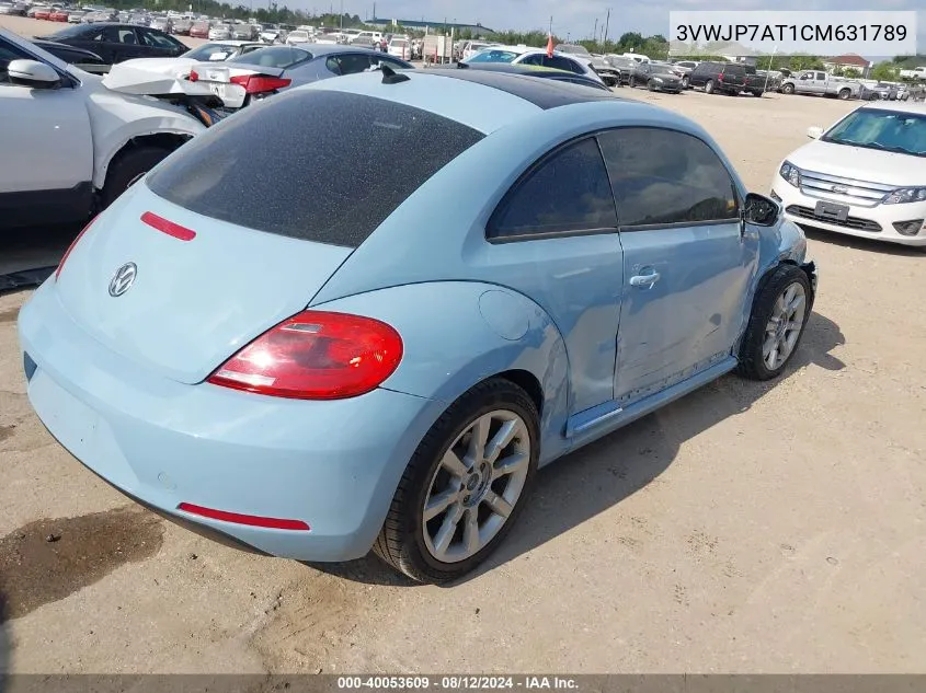 2012 Volkswagen Beetle 2.5L VIN: 3VWJP7AT1CM631789 Lot: 40053609