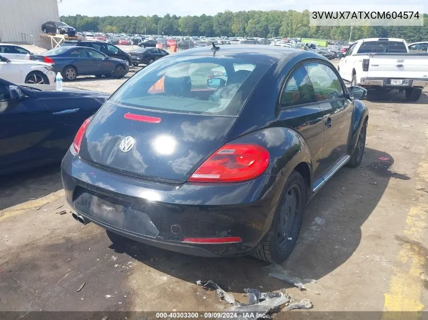 2012 Volkswagen Beetle 2.5L VIN: 3VWJX7ATXCM604574 Lot: 40303300