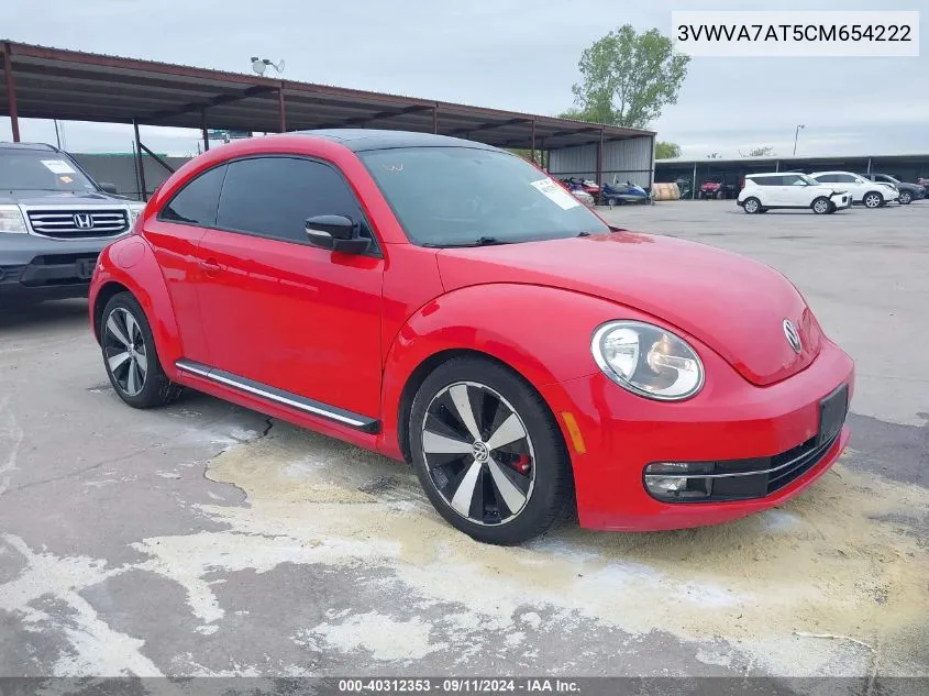 2012 Volkswagen Beetle Turbo VIN: 3VWVA7AT5CM654222 Lot: 40312353