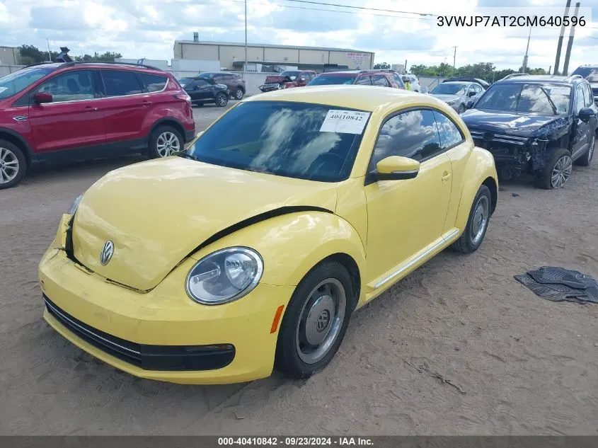 2012 Volkswagen Beetle 2.5L VIN: 3VWJP7AT2CM640596 Lot: 40410842