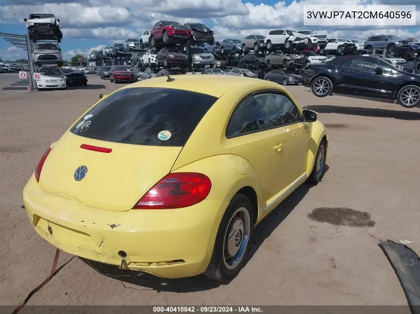 2012 Volkswagen Beetle 2.5L VIN: 3VWJP7AT2CM640596 Lot: 40410842