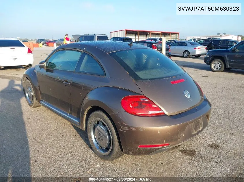 2012 Volkswagen Beetle VIN: 3VWJP7AT5CM630323 Lot: 40444527