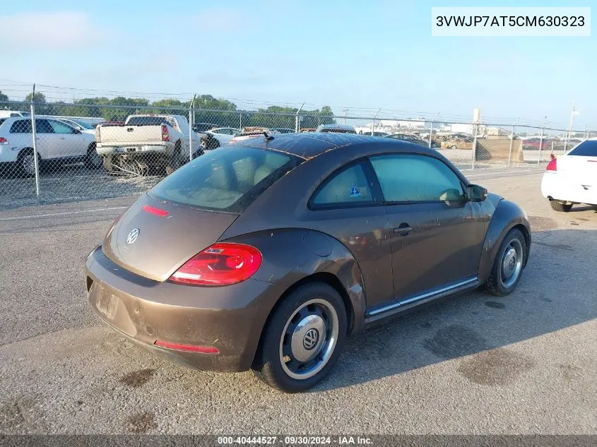 2012 Volkswagen Beetle VIN: 3VWJP7AT5CM630323 Lot: 40444527