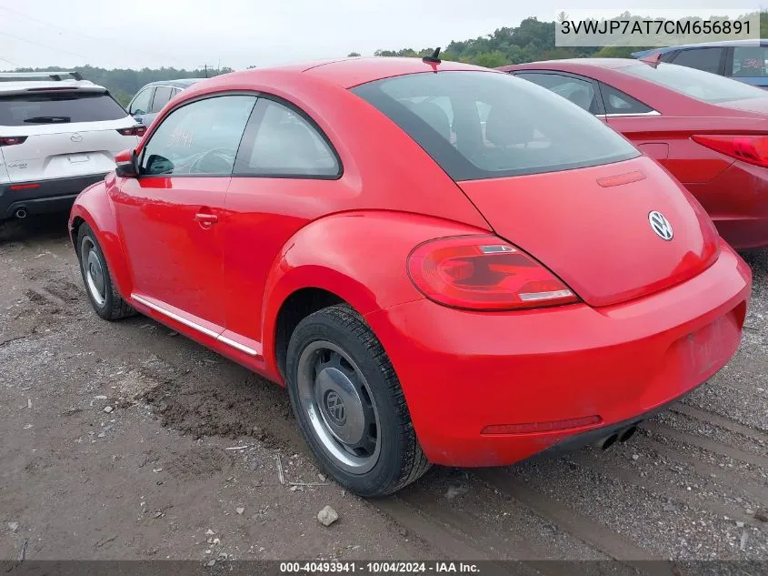 2012 Volkswagen Beetle 2.5L VIN: 3VWJP7AT7CM656891 Lot: 40493941