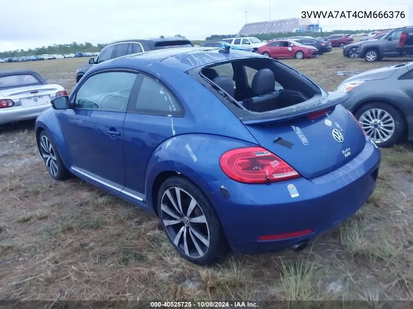 2012 Volkswagen Beetle 2.0T Turbo VIN: 3VWVA7AT4CM666376 Lot: 40525725