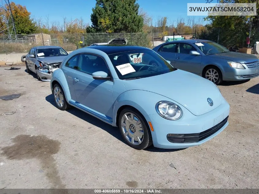 2012 Volkswagen Beetle 2.5L VIN: 3VWJX7AT5CM658204 Lot: 40605859