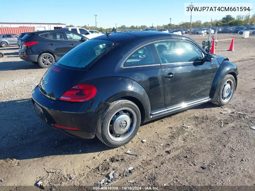 2012 Volkswagen Beetle 2.5L VIN: 3VWJP7AT4CM661594 Lot: 40618308