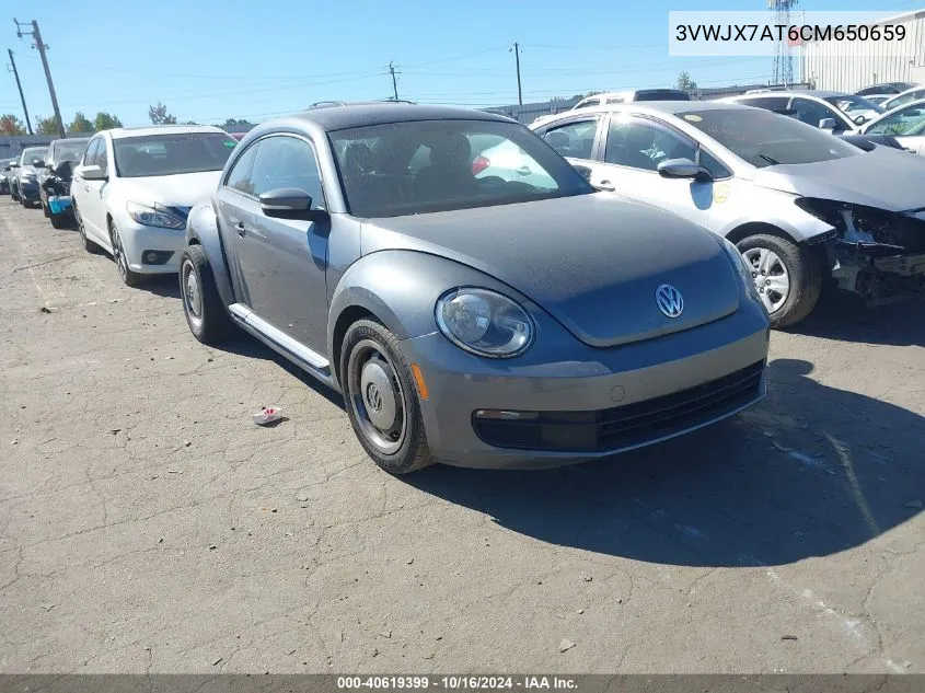 2012 Volkswagen Beetle 2.5L VIN: 3VWJX7AT6CM650659 Lot: 40619399