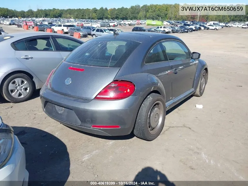 2012 Volkswagen Beetle 2.5L VIN: 3VWJX7AT6CM650659 Lot: 40619399