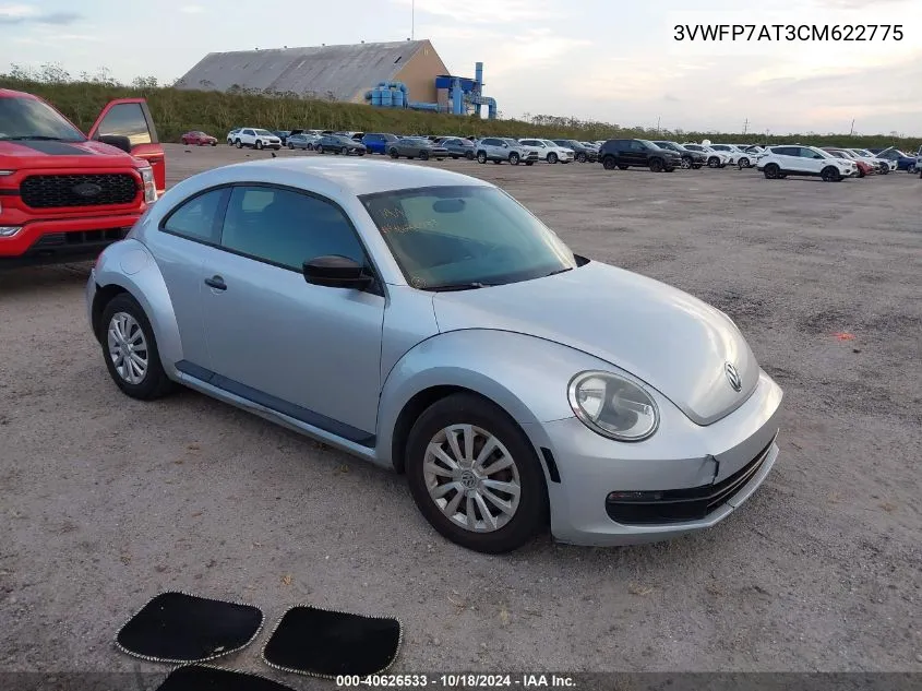 2012 Volkswagen Beetle Entry VIN: 3VWFP7AT3CM622775 Lot: 40626533