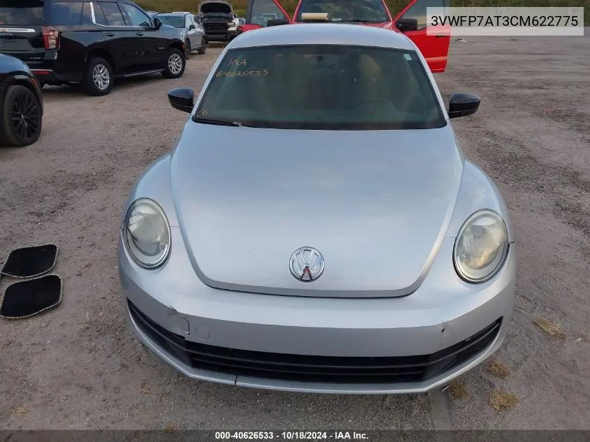 2012 Volkswagen Beetle Entry VIN: 3VWFP7AT3CM622775 Lot: 40626533