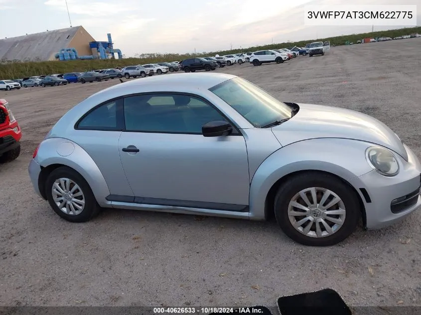 2012 Volkswagen Beetle Entry VIN: 3VWFP7AT3CM622775 Lot: 40626533