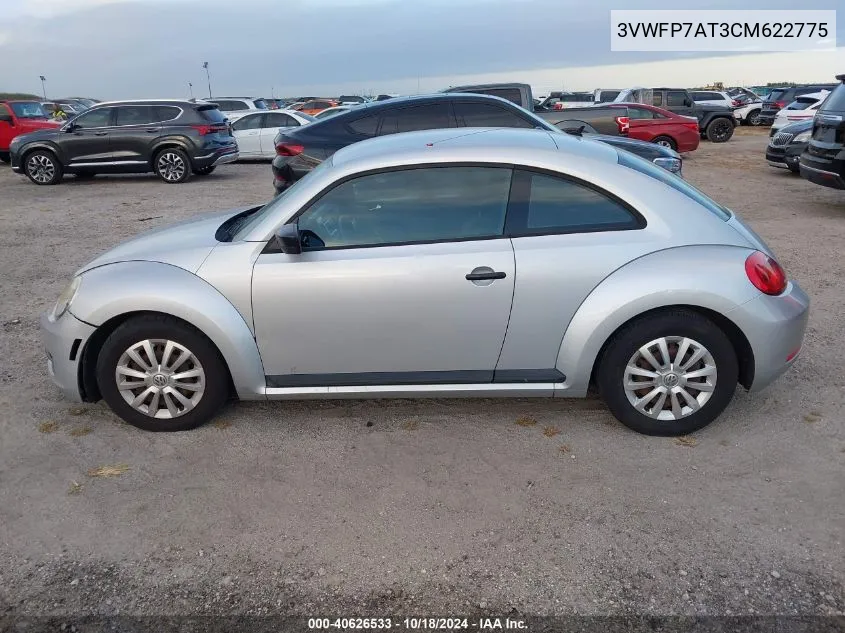 2012 Volkswagen Beetle Entry VIN: 3VWFP7AT3CM622775 Lot: 40626533