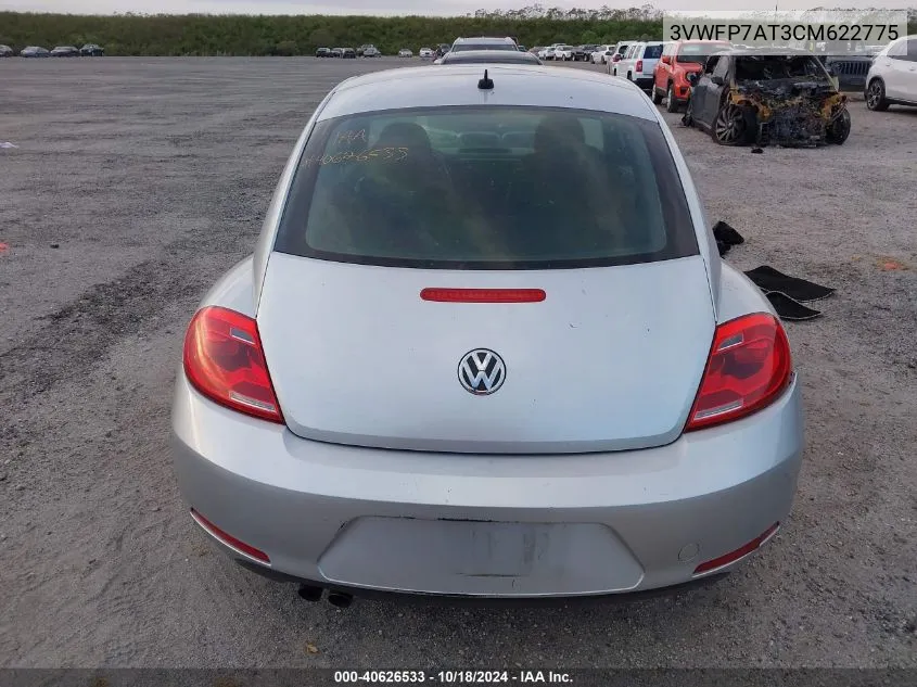 2012 Volkswagen Beetle Entry VIN: 3VWFP7AT3CM622775 Lot: 40626533