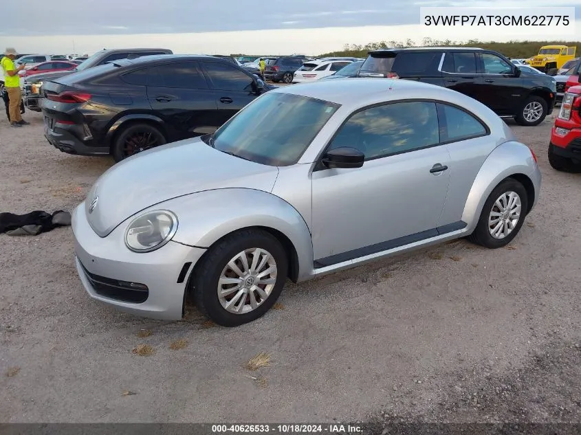 2012 Volkswagen Beetle Entry VIN: 3VWFP7AT3CM622775 Lot: 40626533