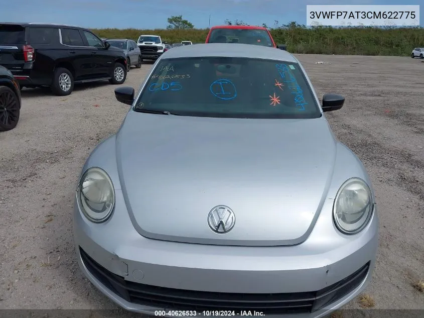 2012 Volkswagen Beetle Entry VIN: 3VWFP7AT3CM622775 Lot: 40626533