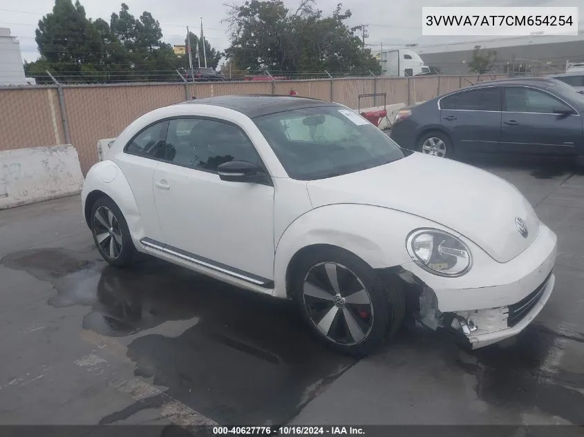 2012 Volkswagen Beetle 2.0T Turbo VIN: 3VWVA7AT7CM654254 Lot: 40627776