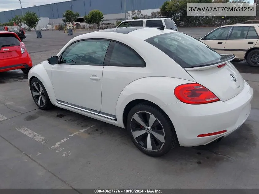 2012 Volkswagen Beetle 2.0T Turbo VIN: 3VWVA7AT7CM654254 Lot: 40627776