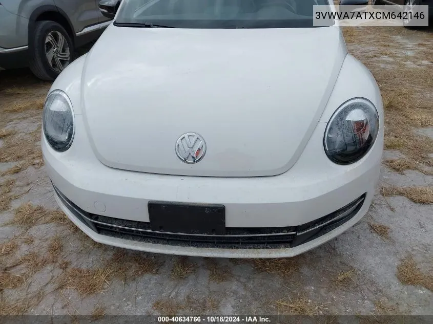 2012 Volkswagen Beetle 2.0T Turbo VIN: 3VWVA7ATXCM642146 Lot: 40634766