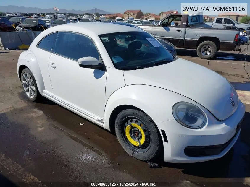 2012 Volkswagen Beetle 2.5L VIN: 3VWJP7AT9CM661106 Lot: 40653125