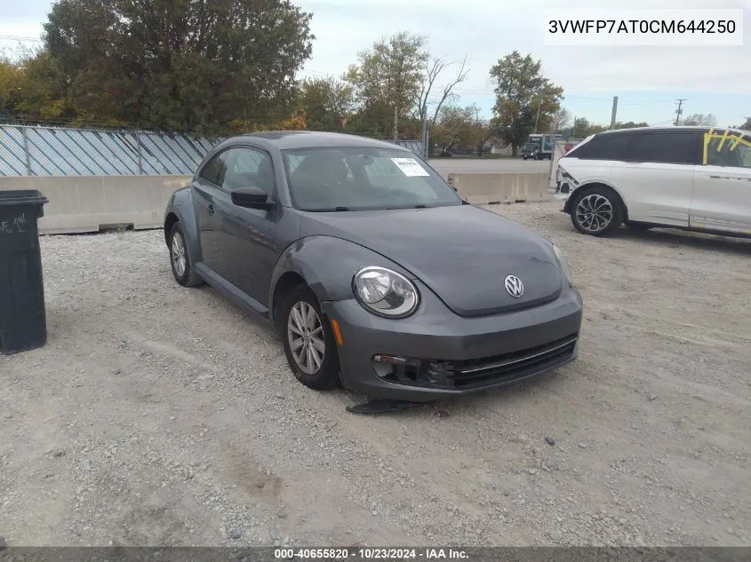 2012 Volkswagen Beetle Entry VIN: 3VWFP7AT0CM644250 Lot: 40655820