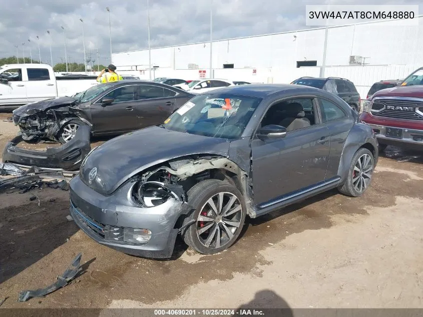 2012 Volkswagen Beetle 2.0T VIN: 3VW4A7AT8CM648880 Lot: 40690201