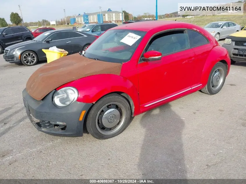 2012 Volkswagen Beetle 2.5L VIN: 3VWJP7AT0CM641164 Lot: 40698387