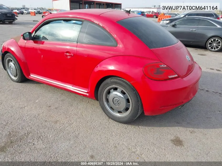 2012 Volkswagen Beetle 2.5L VIN: 3VWJP7AT0CM641164 Lot: 40698387