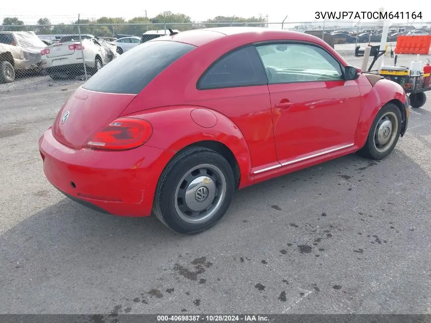 2012 Volkswagen Beetle 2.5L VIN: 3VWJP7AT0CM641164 Lot: 40698387