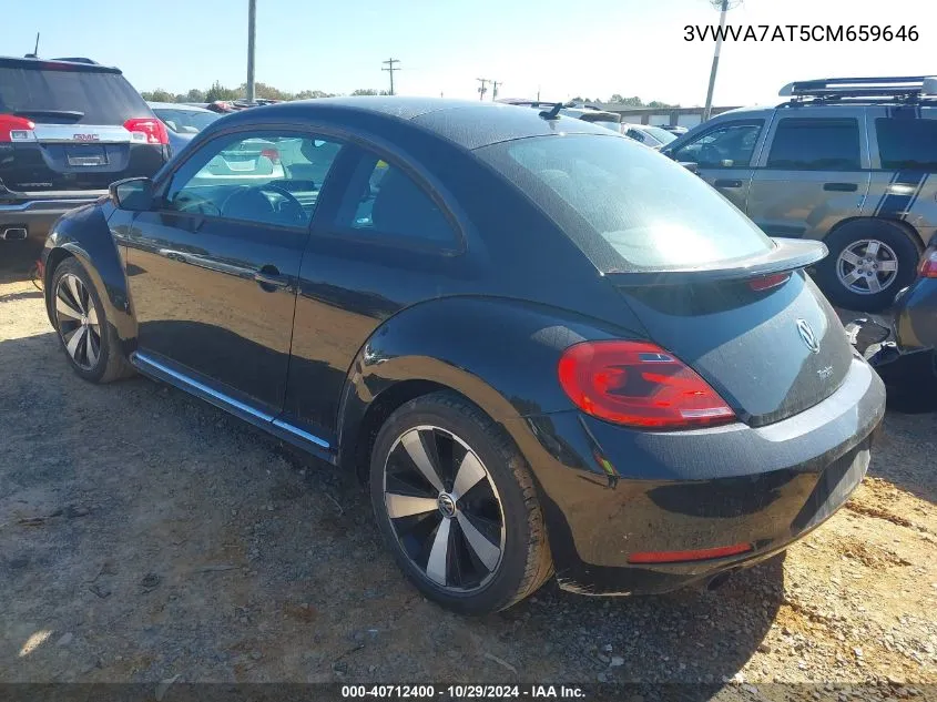 2012 Volkswagen Beetle 2.0T Turbo VIN: 3VWVA7AT5CM659646 Lot: 40712400