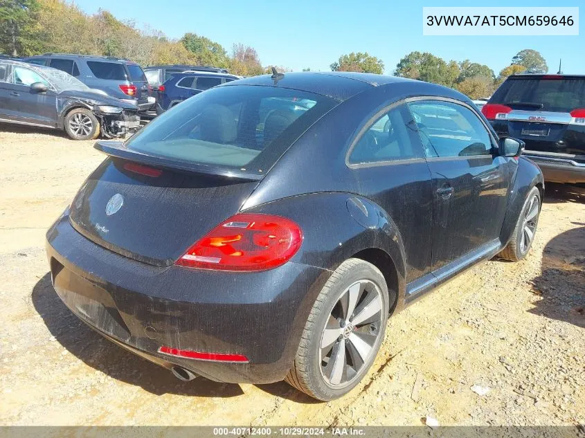 2012 Volkswagen Beetle 2.0T Turbo VIN: 3VWVA7AT5CM659646 Lot: 40712400