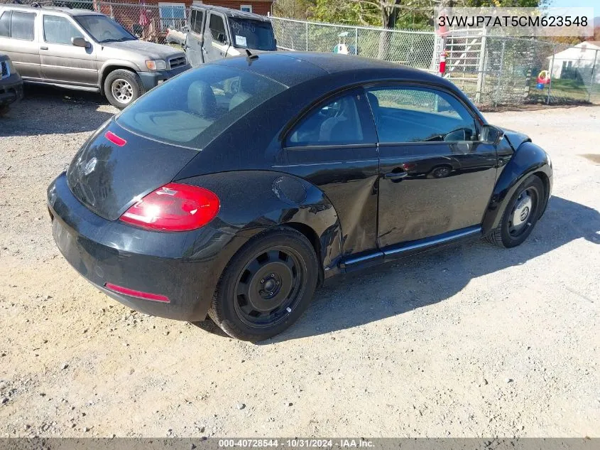 2012 Volkswagen Beetle 2.5L VIN: 3VWJP7AT5CM623548 Lot: 40728544