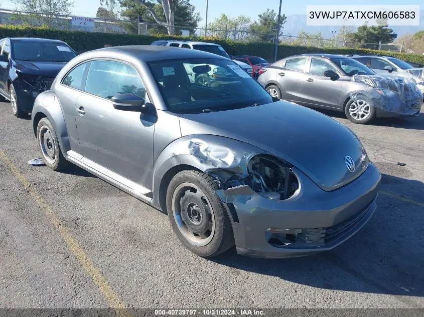 2012 Volkswagen Beetle 2.5L VIN: 3VWJP7ATXCM606583 Lot: 40739797