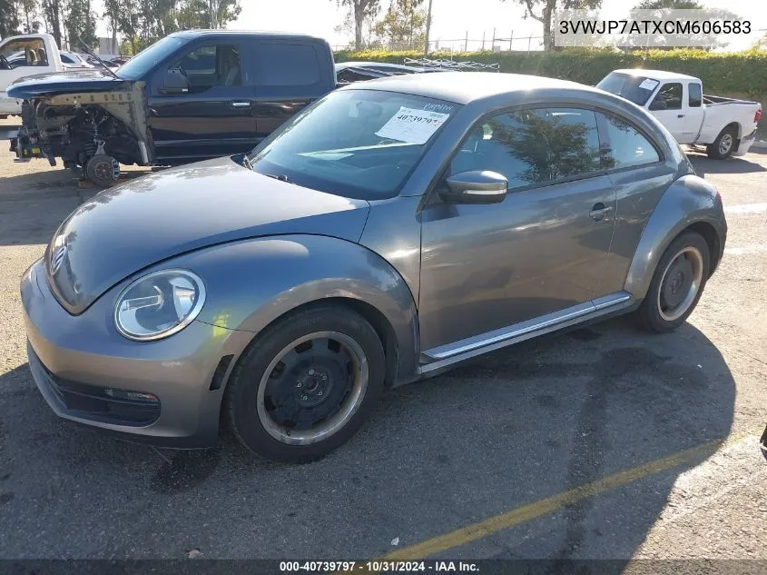 2012 Volkswagen Beetle 2.5L VIN: 3VWJP7ATXCM606583 Lot: 40739797